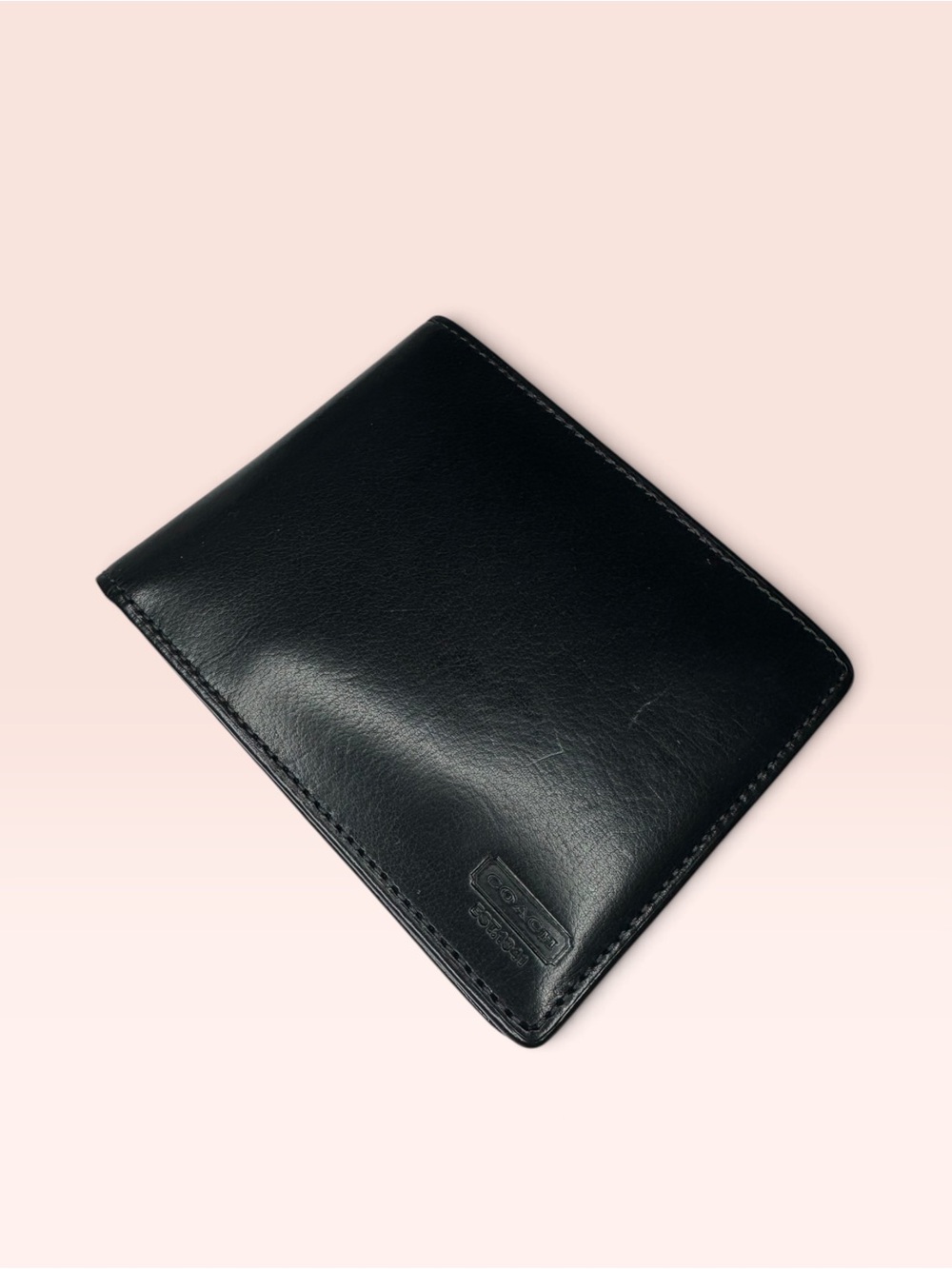 Coach Men's Black Leather Bifold Wallet with Removable ID Passcase FS4658